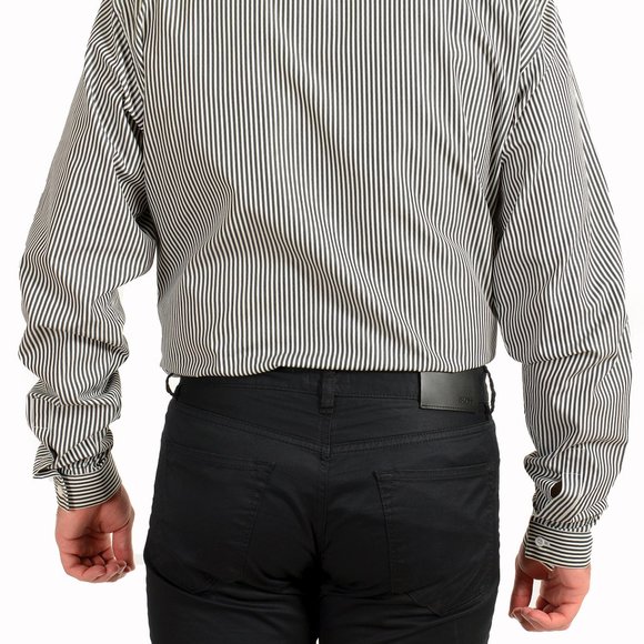 Dior Men's Striped Long Sleeve Dress Shirt US 17.5 IT 44 - Picture 6 of 16